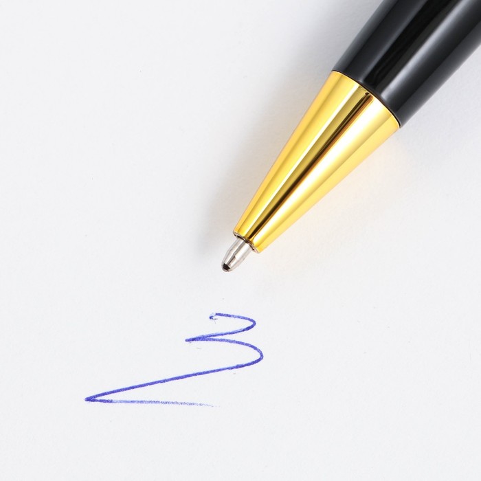 Ручка в подарочном футляре «Лучший учитель», металл, синяя паста, пишущий узел 1.0 мм - фото 1907782861