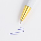 Ручка в подарочном футляре «Золотому учителю», металл, синяя паста, пишущий узел 1.0 мм - фото 7076404