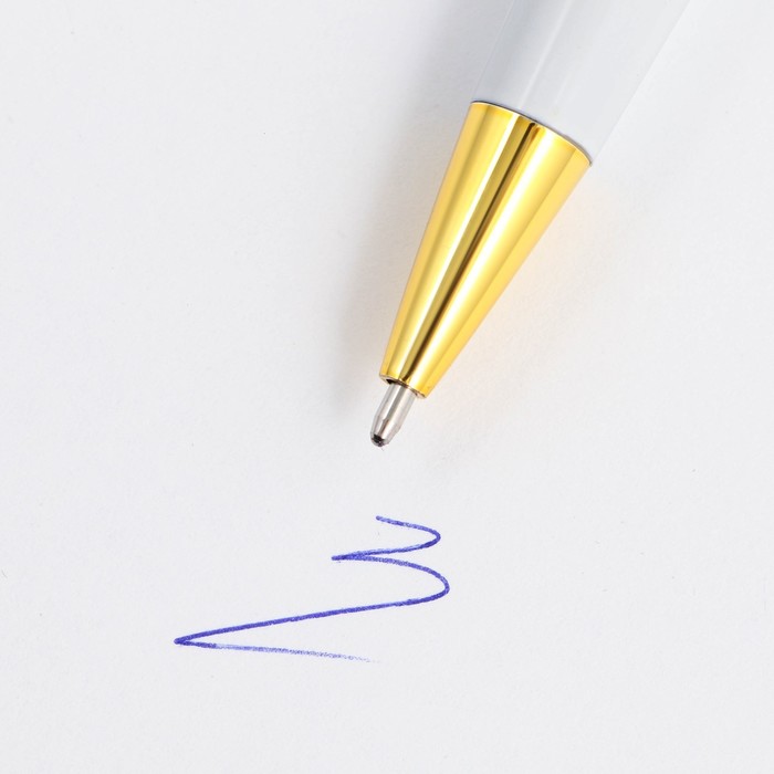 Ручка в подарочном футляре «Золотому учителю», металл, синяя паста, пишущий узел 1.0 мм - фото 1907782869