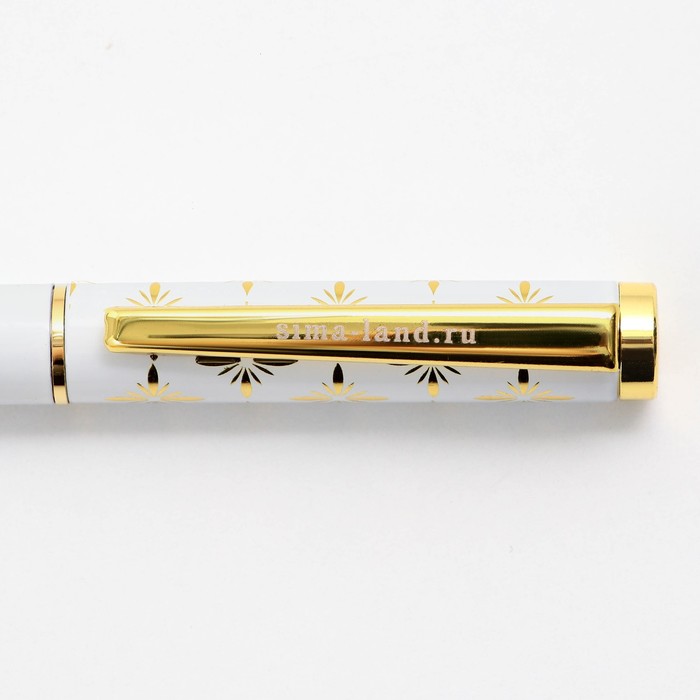Ручка в подарочном футляре «Золотому учителю», металл, синяя паста, пишущий узел 1.0 мм - фото 1907782870
