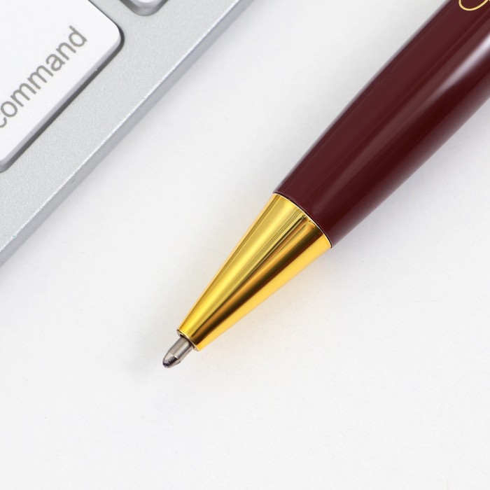 Ручка в подарочном футляре «С Днём Учителя», металл, синяя паста, пишущий узел 1.0 мм - фото 1907782884