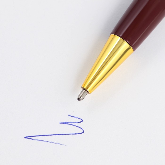 Ручка в подарочном футляре «С Днём Учителя», металл, синяя паста, пишущий узел 1.0 мм - фото 1907782885