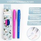 Ручка гелевая «Любимому учителю», 2 штуки, синяя и красная паста,пишущий узел 0.7 - фото 307086438