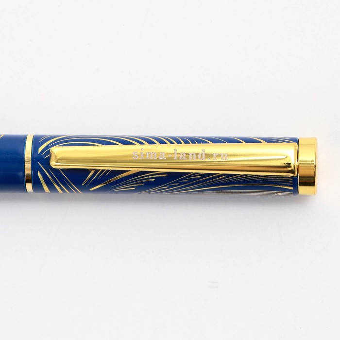 Ручка в подарочном футляре «Золотой учитель», металл, синяя паста, пишущий узел 1.0 мм - фото 1926756307