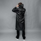 Дождевик взрослый мужской плащ DANGER, на молнии, размер 50-54, цвет чёрный - Фото 14