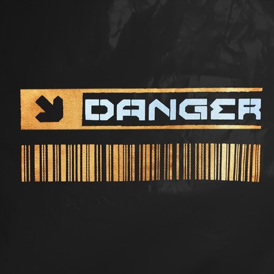 Дождевик взрослый мужской плащ DANGER, на молнии, размер 50-54, цвет чёрный