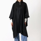 Дождевик взрослый пончо FCKNG WTHR, на кнопках, оверсайз, чёрный - Фото 4