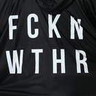 Дождевик взрослый пончо FCKNG WTHR, на кнопках, оверсайз, чёрный - Фото 6