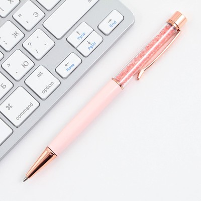 Ручка шариковая, синяя паста, 1 мм, металл, с шейкером «Воспитателю с любовью»