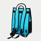Рюкзак детский на молнии, цвет голубой/красный - фото 7008279