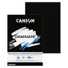 Альбом для графики CANSON Graduate, А4, 20 листов, на склейке, чёрный, 120 г/м2 - фото 10692540