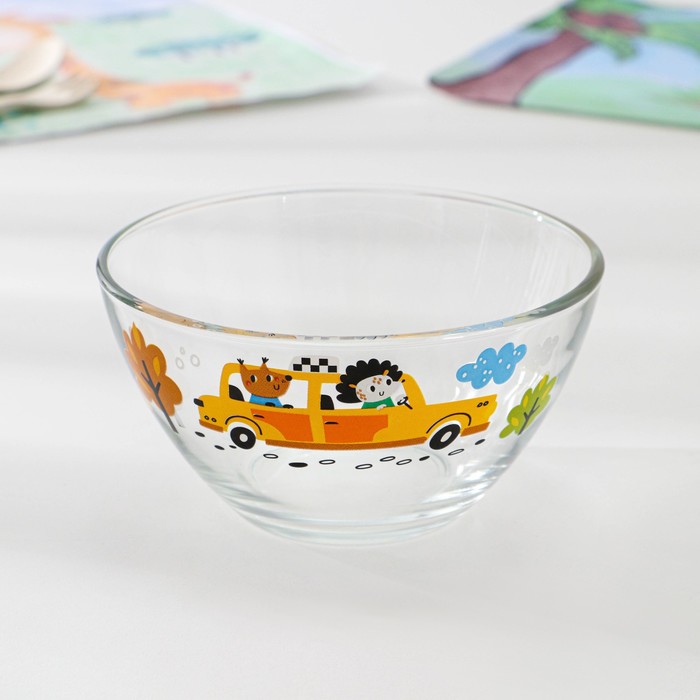 Набор стеклянной детской посуды «Спецтехника», 3 предмета - фото 1907783101