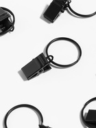 Кольцо для карниза, с зажимом, d=22/26 мм, 20 шт., чёрное - Фото 2