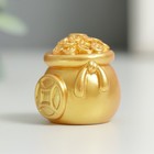 Сувенир полистоун "Горшочек с золотыми монетами" 3х3 см - Фото 4
