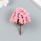 Искусственное растение для творчества пластик "Розовое дерево - Рододендрон" 6 см - фото 302167885