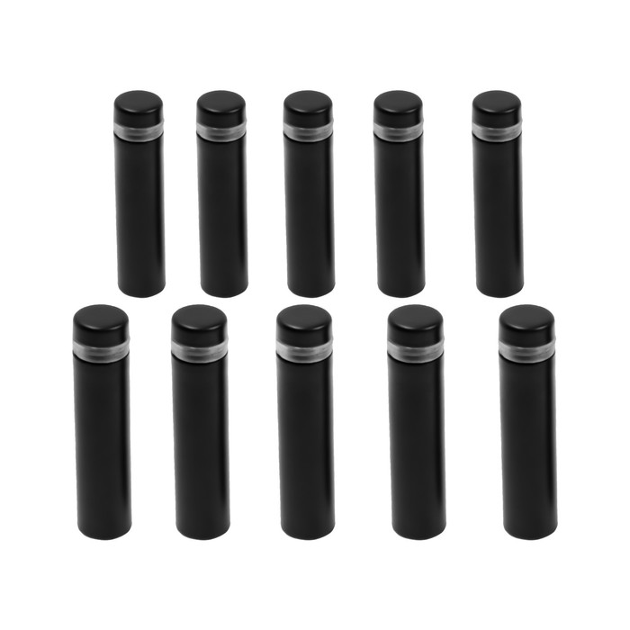 Дистанционный держатель для табличек, 12×50 мм, черный, набор 10 шт. - Фото 1