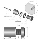 Дистанционный держатель для табличек, 19×40 мм, черный, набор 6 шт. - Фото 8