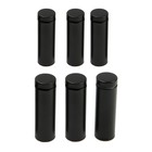 Дистанционный держатель для табличек, 19×60 мм, черный, набор 6 шт. - Фото 1