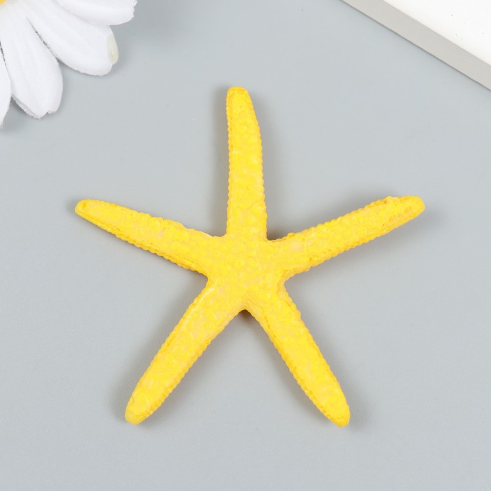 Фигурка для флорариума полистоун "Жёлтая морская звезда" 6,3х6 см - фото 1891628446
