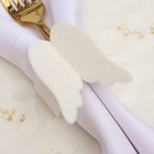 Набор декоративных новогодних колец для салфеток «Крылья», 2 штуки, d=5 см, 100% п/э, фетр - Фото 3