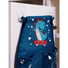 Кармашки в садик «Динозавр», для детского шкафчика, 83х24 см, синий - Фото 6