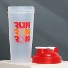 Шейкер спортивный для коктейлей и протеина RUN, 700 мл - Фото 4