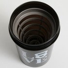 Шейкер спортивный для коктейлей и протеина LOVE, 500 мл - Фото 6