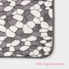 Коврик для ванной и туалета Доляна «Галька», 40×60 см, цвет серый - Фото 3