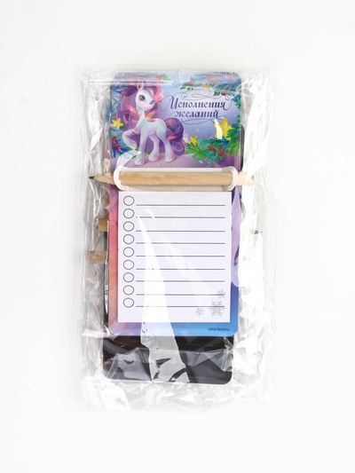 Магниты с блоком для записи и карандашом «Исполнения желаний», набор 4 шт.