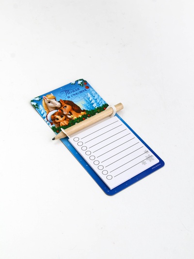 Магниты с блоком для записи и карандашом «Исполнения желаний», набор 4 шт.