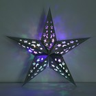 Новогоднее ёлочное украшение звезда с гирляндой «Космическое небо», 45×45 см, модель G-12 - фото 47162517