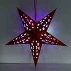 Новогоднее ёлочное украшение звезда с гирляндой «Бой курантов», 45×45 см, модель G-15 - фото 47162540