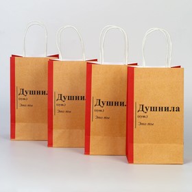 

Набор пакетов подарочных крафтовых «Душнила», 12 × 21 × 9 см