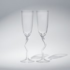 Набор бокалов для шампанского «Дуэт», стеклянный, 180 мл, 2 шт - фото 4793984