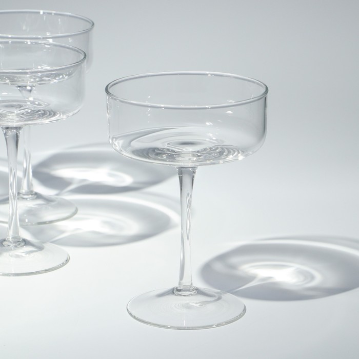 Набор бокалов для шампанского «Шик», стеклянный, 240 мл, 6 шт - фото 1909245549