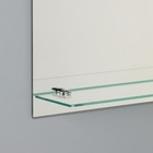 Зеркало в ванную комнату с полкой, полуовальное, 35×50 см - Фото 3
