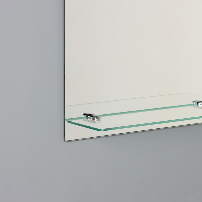 Зеркало в ванную комнату с полкой, прямоугольное, 35×50 см