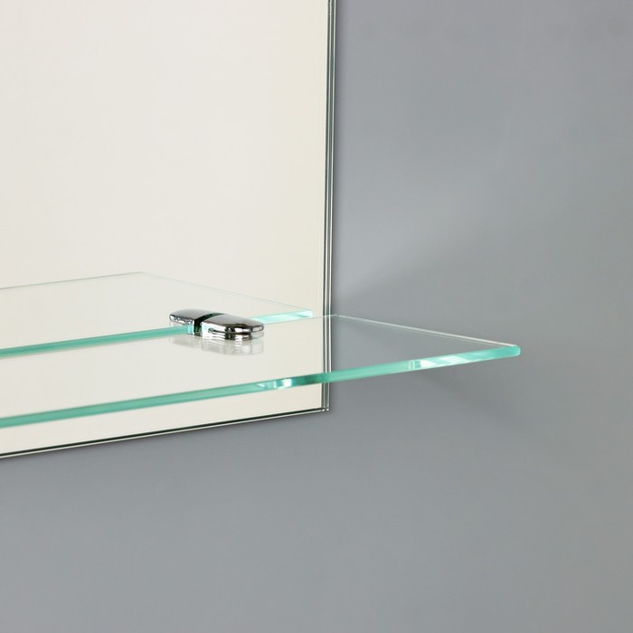 Зеркало в ванную комнату с полкой, прямоугольное, 35×50 см