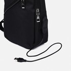 Сумка слинг, разъём для наушников, с USB, текстиль, цвет чёрный 7877647