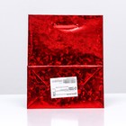 Пакет подарочный, фольгированный, "Красный" 14 Х 11 Х 5 см - Фото 2
