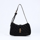 Сумка женская багет на молнии, 22×7×12 см, чёрная - Фото 7