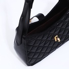 Сумка женская багет на молнии, 22×7×12 см, чёрная - Фото 3