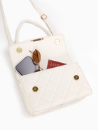 Сумка женская на магните, белая - Фото 5