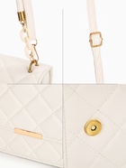 Сумка женская на магните, белая - Фото 7