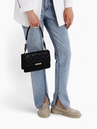 Сумка женская на магните, цвет чёрный - Фото 2