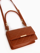 Сумка женская мессенджер на магните, 22×6×14 см, со стёжкой, коричневая - Фото 6