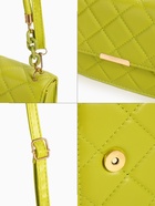 Сумка женская мессенджер на магните, 22×6×14 см, со стёжкой, зелёная - Фото 5