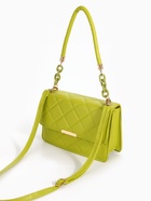 Сумка женская мессенджер на магните, 22×6×14 см, со стёжкой, зелёная - Фото 6