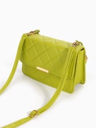 Сумка женская мессенджер на магните, 22×6×14 см, со стёжкой, зелёная - Фото 7