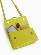 Сумка женская мессенджер на магните, 22×6×14 см, со стёжкой, зелёная - Фото 10